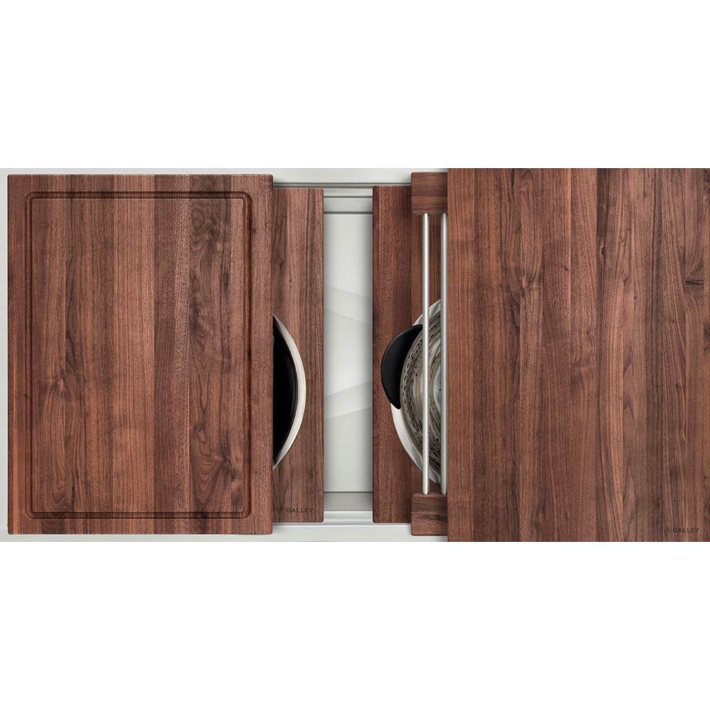 The Galley - Ideal Workstation 3S with Five Tool Culinary Kit in American Black Walnut - American Black Walnut