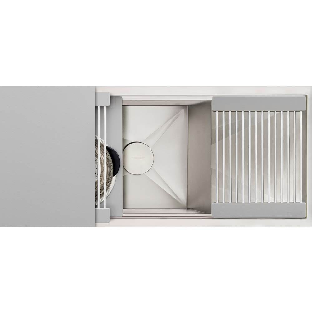 The Galley - Ideal Workstation 30S + 12'' DryDock Drain Side, Five Tool Culinary Kit, One DryDock Tool in Exclusive Gray Resin - Exclusive Gray Resin