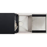 The Galley - Ideal Workstation 30S + 12'' DryDock Drain Side, Five Tool Culinary Kit, One DryDock Tool in Graphite Wood Composite - Graphite Wood Composite