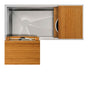 The Galley - Ideal Corner Workstation 3X4C with Five Tool Culinary Kit in Natural Golden Bamboo - Natural Golden Bamboo