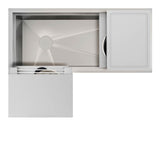 The Galley - Ideal Corner Workstation 3X4C with Five Tool Culinary Kit in Exclusive Gray Resin - Exclusive Gray Resin