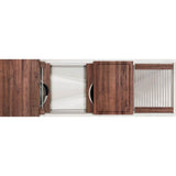 The Galley - Ideal Workstation 4S + 12'' DryDock Drain Side, Five Tool Culinary Kit, One DryDock Tool in American Black Walnut - American Black Walnut