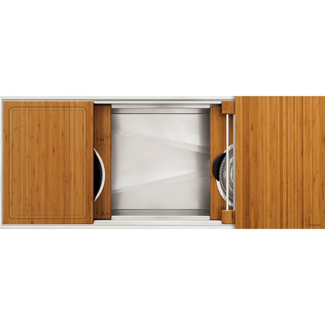 The Galley - Ideal ThinTopE Workstation 4S with Five Tool Culinary Kit in Natural Golden Bamboo - Natural Golden Bamboo
