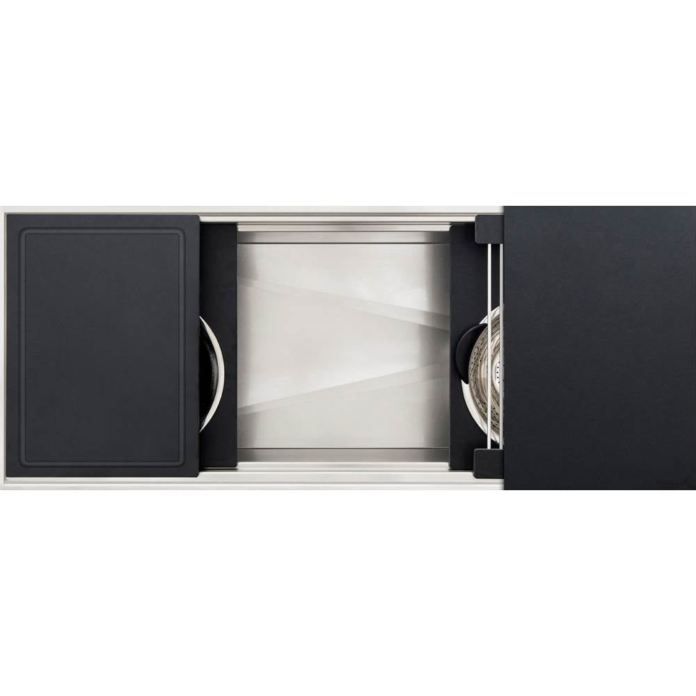 The Galley - Ideal ThinTopE Workstation 4S with Five Tool Culinary Kit in Graphite Wood Composite - Graphite Wood Composite