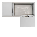 The Galley - Ideal Corner Workstation 4X3C with Five Tool Culinary Kit in Exclusive Gray Resin - Exclusive Gray Resin