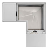 The Galley - Ideal Corner Workstation 4X4C with Five Tool Culinary Kit in Exclusive Gray Resin - Exclusive Gray Resin