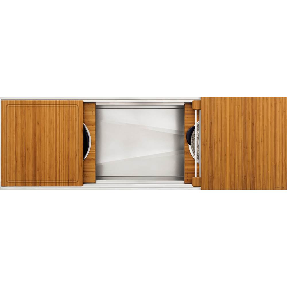 The Galley - Ideal ThinTopE Workstation 5S with Eight Tool Culinary Kit in Natural Golden Bamboo - Natural Golden Bamboo