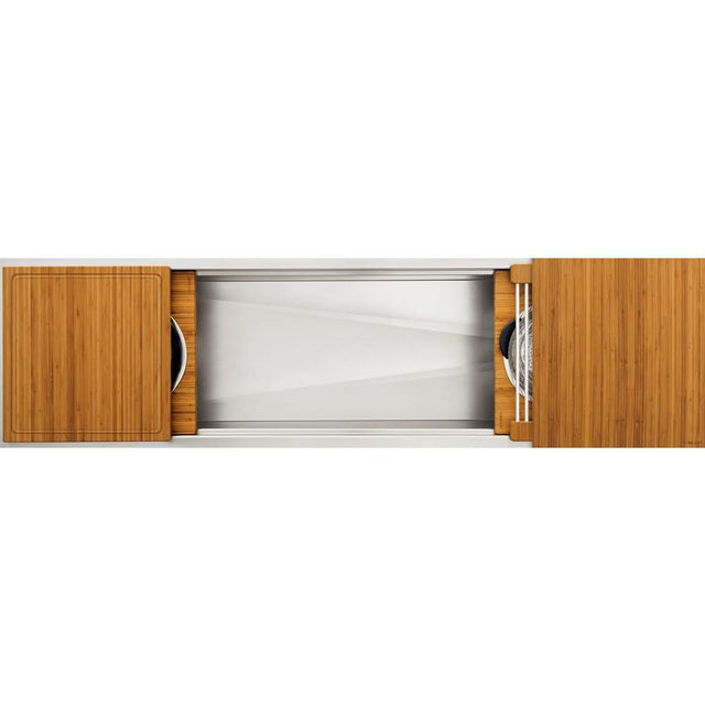 The Galley - Ideal Workstation 6S with Eight Tool Culinary Kit in Natural Golden Bamboo - Natural Golden Bamboo