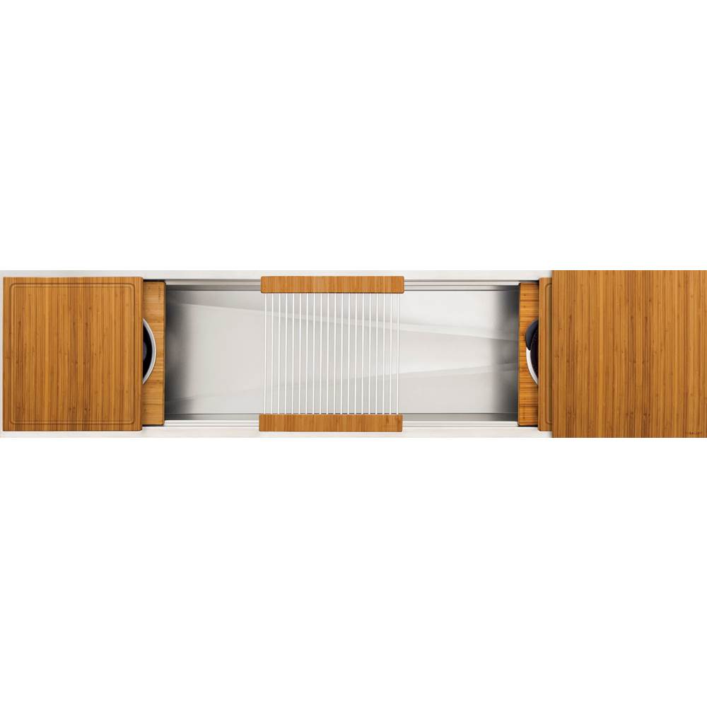 The Galley - Ideal Workstation 7S with Eight Tool Culinary Kit in Natural Golden Bamboo - Natural Golden Bamboo