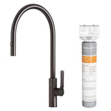 The Galley - Ideal Tap Eco Flow in PVD Satin Black Stainless Steel and Water Filtration System - PVD Satin Black