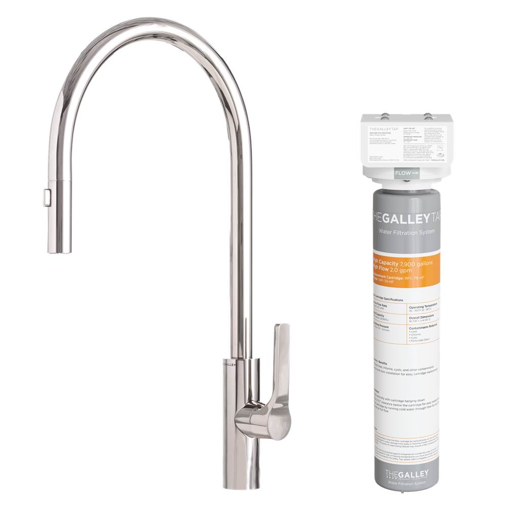The Galley - Ideal Tap High Flow in Polished Stainless Steel and Water Filtration System - Polished Stainless Steel
