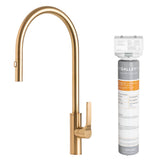 The Galley - Ideal Tap High Flow in PVD Brushed Gold Stainless Steel and Water Filtration System - PVD Brushed Gold