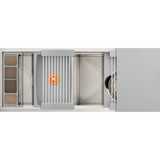 The Galley - Ideal Work&WashStationE 4D with Five Tool Culinary Kit and Four Tool Wash Kit in Exclusive Gray Resin / Resin+ - Exclusive Gray Resin