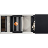 The Galley - Ideal Work&WashStationE 4D with Five Tool Culinary Kit and Four Tool Wash Kit in Graphite Wood Composite / Graphite Resin+ - Graphite Wood Composite