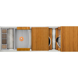 The Galley - Ideal Work&WashStationE 5D with Five Tool Culinary Kit and Four Tool Wash Kit in Natural Golden Bamboo / Exclusive Gray Resin+ - Natural Golden Bamboo