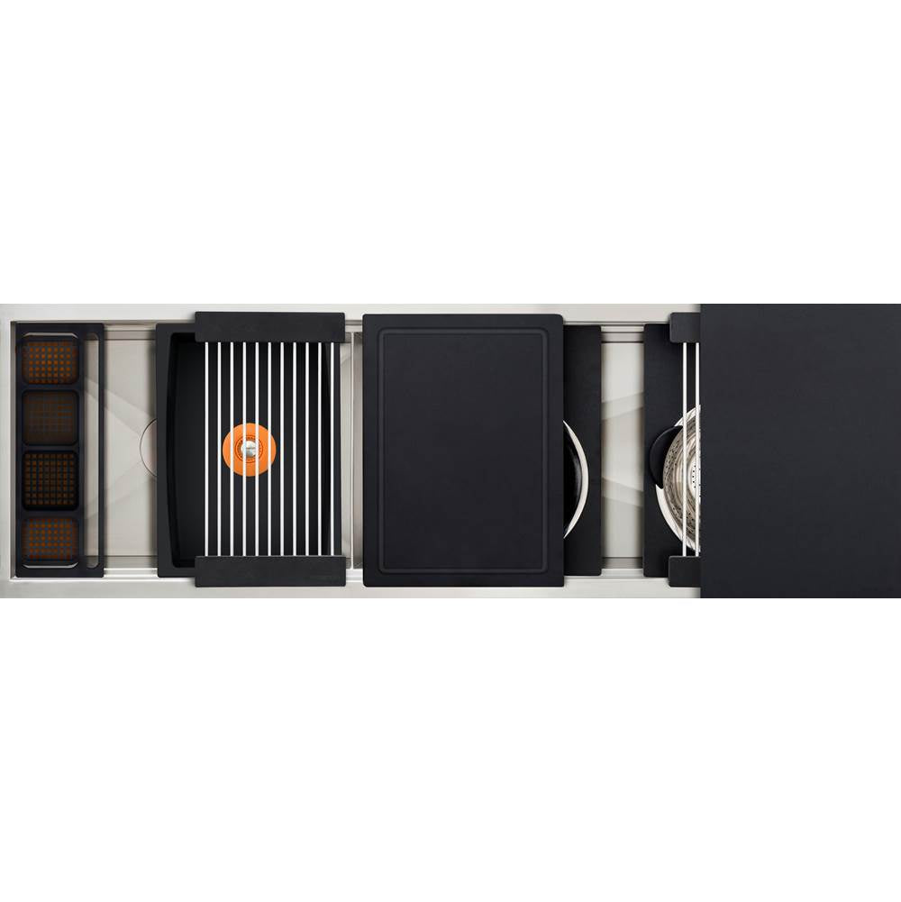 The Galley - Ideal Work&WashStationE 5D with Five Tool Culinary Kit and Four Tool Wash Kit in Graphite Wood Composite / Graphite Resin+ - Graphite Wood Composite