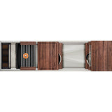 The Galley - Ideal Work&WashStationE 6D with Five Tool Culinary Kit and Four Tool Wash Kit in American Black Walnut / Graphite Resin+ - American Black Walnut