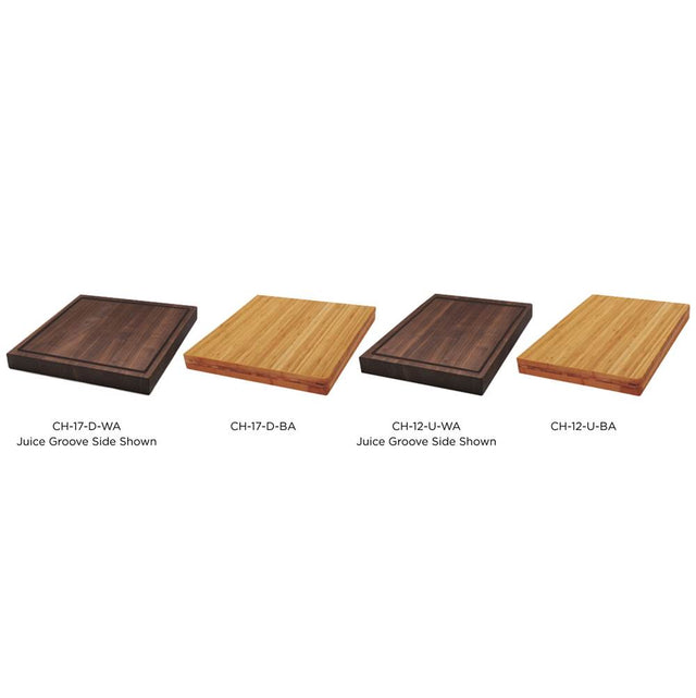 The Galley - Dual Tier 2'' thick Chef's Block 17'' x 18'' x 2'' with Juice Groove in American Black Walnut  - American Black Walnut