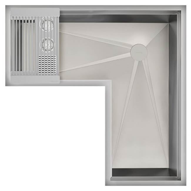 The Galley - Ideal Corner WashStationE 4X4C with Four Tool Wash Kit in Exclusive Gray Resin / Resin+ - Exclusive Gray Resin