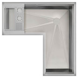 The Galley - Ideal Corner WashStationE 4X4C with Four Tool Wash Kit in Exclusive Gray Resin / Resin+ - Exclusive Gray Resin