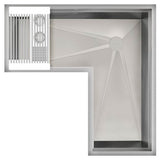 The Galley - Ideal Corner WashStationE 4X4C with Four Tool Wash Kit in Designer White Resin / Resin+ - Designer White Resin