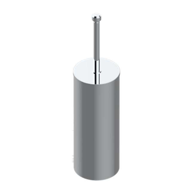 THG - Metal Toilet Brush Holder With Brush With Cover Floor Mounted - Matt Umber PVD