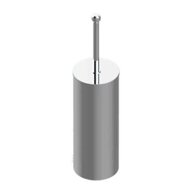 THG - Metal Toilet Brush Holder With Brush With Cover Floor Mounted - Matt Umber PVD