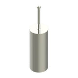 THG - Metal Toilet Brush Holder With Brush With Cover Floor Mounted - Nickel Polished
