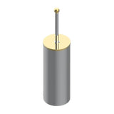 THG - Metal Toilet Brush Holder With Brush With Cover Floor Mounted - Chrome Polished Gold Polished