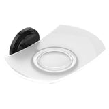 THG - Glass Soap Dish, Wall Mounted - Brown Bronze Color PVD
