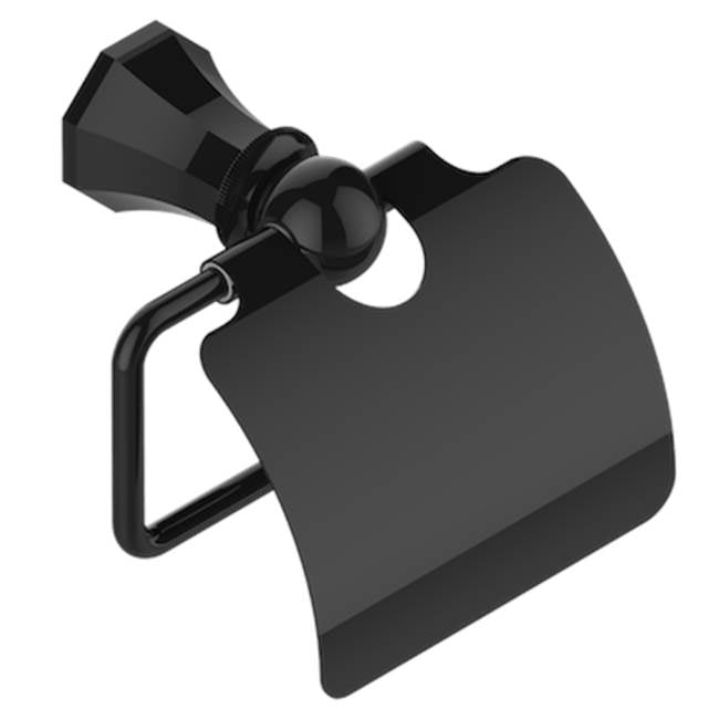 THG - Toilet Paper Holder, Single Mount With Cover - Matt Brown Bronze Color PVD