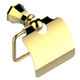 THG - Toilet Paper Holder, Single Mount With Cover - Gold Color PVD