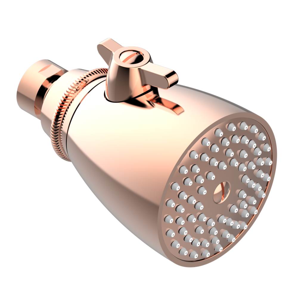 THG - Shower head, adjustable, 2'' 3/4 diameter with Easyclean system - Blush PVD