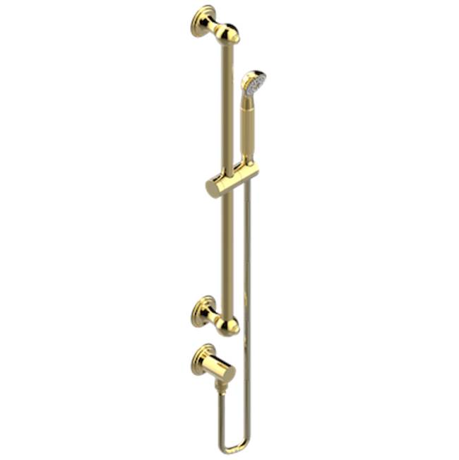 THG - Slide Bar With Handhsower And Elbow - Gold Polished