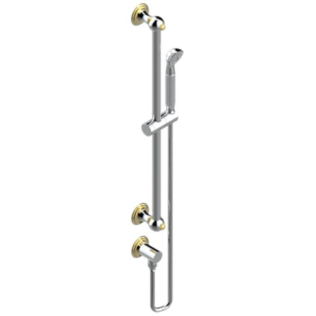THG - Slide Bar With Handhsower And Elbow - Chrome Polished Gold Polished