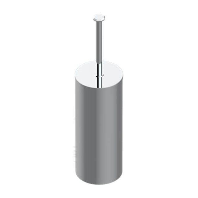 THG - Metal Toilet Brush Holder With Brush With Cover Floor Mounted - Matt Umber PVD