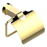 THG - Toilet Paper Holder, Single Mount With Cover - Gold Polished
