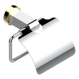 THG - Toilet Paper Holder, Single Mount With Cover - Chrome Polished Gold Polished