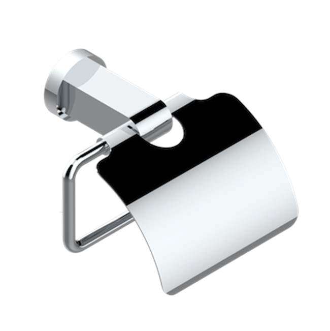 THG - Toilet Paper Holder, Single Mount With Cover - Matt Nickel Color PVD