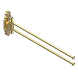 THG - Towel Bar 15 3/4'' Long, Double Swivel - Gold Polished