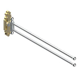 THG - Towel Bar 15 3/4'' Long, Double Swivel - Chrome Polished Gold Polished
