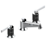 THG - Widespread Lavatory Set, High Spout, With Drain - Matt Umber PVD