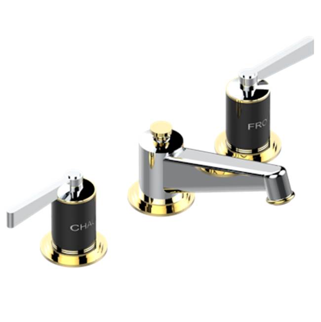 THG - Widespread Lavatory Set, High Spout, With Drain - Chrome Polished Gold Polished