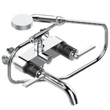 THG - Exposed Tub Filler With Cradle Handshower, Wall Mounted - Matt Umber PVD
