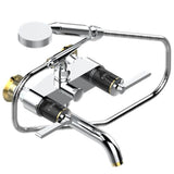 THG - Exposed Tub Filler With Cradle Handshower, Wall Mounted - Chrome Polished Gold Polished
