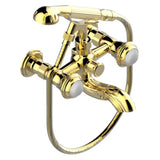 THG - Exposed Tub Filler With Cradle Handshower, Wall Mounted - Gold Polished