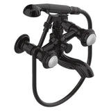 THG - Exposed Tub Filler With Cradle Handshower, Wall Mounted - Brown Bronze Color PVD