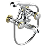 THG - Exposed Tub Filler With Cradle Handshower, Wall Mounted - Chrome Polished Gold Polished