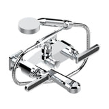 THG - Exposed Tub Filler With Cradle Handshower, Wall Mounted - Matt Umber PVD
