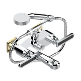 THG - Exposed Tub Filler With Cradle Handshower, Wall Mounted - Chrome Polished Gold Polished